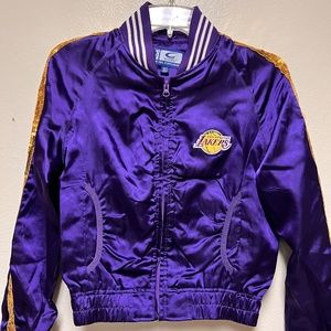 ORIGINAL LAKERS BOMBER ZIPPER JACKET FOR WOMEN IN SMALL!!